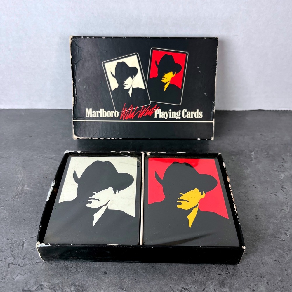 Marlboro Wild‎ West Sealed Playing Cards Double Deck Vintage 1991 Philip Morris